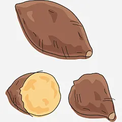 卡通手绘蔬菜两个红薯插画免抠_新图网 https://www.ixintu.com 卡通 红薯 甘薯 洋芋 美味 蔬菜 植物 插画 手绘 红薯卡通