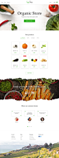 Organic store layout home page
