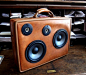 Mr. Simo takes high quality speakers and audio components, and builds them into vintage suitcases to create the ultimate self powered portable stereo system.