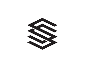 S字母图标欣赏 S字母 重叠 叠加 黑白...