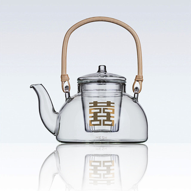 双喜壶/半月壶/一壶四杯/耐热玻璃制作新...