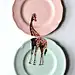 giraffe dessert plates