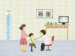 儿童医院的插图插画下载