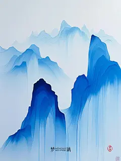 AI绘画| 水墨青蓝 寻觅国风的静谧之美 咒语 - 小红书
