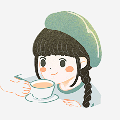 喝奶茶的小妹妹免抠png素材_新图网ixintu.com