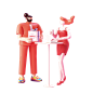 【素材来源：网络】C4D 元素 立体 人物 装饰 3D png 免扣 卡通 商业 地产