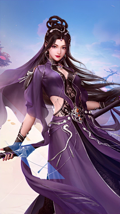 3d游戏插画美女