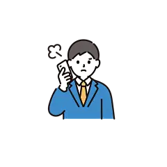 スマホで電話をする男子学生（怒る）