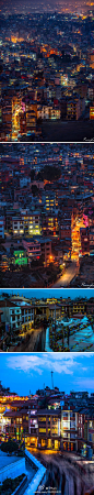 发布了组照 “加德满都梦幻夜”(4张照片): 加德满都这个尼泊尔的首都，白天的时候灰尘漫天，给人一种破败混乱的感觉，而当夜幕降临，城市亮起点点街灯，带来的却是另外一番梦幻的景致 http://t.cn/zYK2N1c