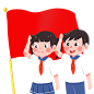 学生少先队童心向党国旗升旗