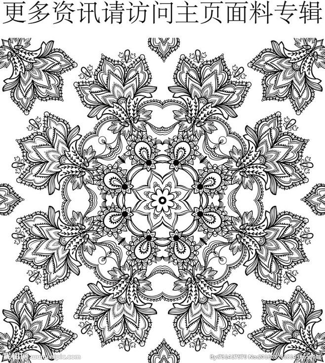 黑白花卉线稿 素描花卉 素描花朵线稿 花...
