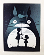 "My Neighbor Totoro" by Guillaume Morellec : We got to print Guillaume Morellec's work before on a glow in the dark Luigi piece, so we were excited to screen this incredible Totoro print for the Miscellaneous Mayhem show at Bottleneck Gallery th