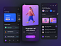 Estaro – Dark-mode – Task Management App app calendar ui kit clean minimal card onboarding 3d character 3d illustration 3d task manager app task app task management dark app dark theme dark mode ux design ui design ux ui