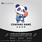 熊猫卡通动物乒乓球LOGO2