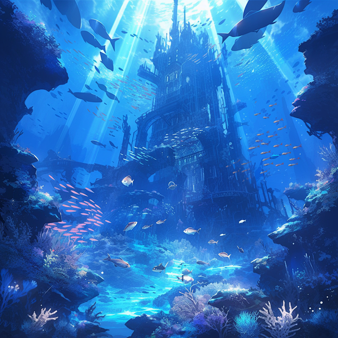 其中包括图片：海底世界