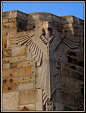 The National Shrine of the Little Flower was the parish founded by the controversial 1930s radio priest, Father Charles Coughlin. This is an art deco angel at the roofline of the church.