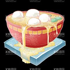 元宵节元宵国潮汤圆节日美食  - 源文件下载【酷图网】元宵节,元宵,国潮,汤圆,节日,美食,卡通,