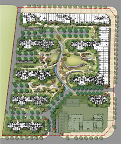 HTJG采集到——景观平面图~住宅/大区/小区