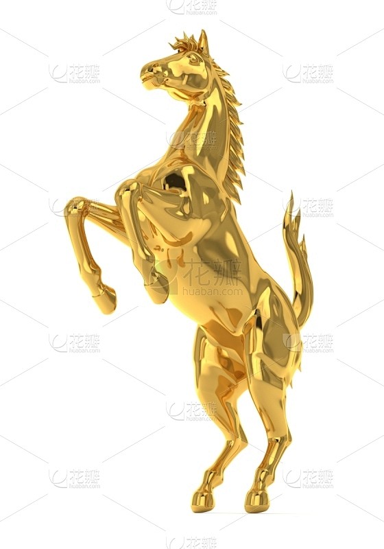 马,黄金,后腿站立,动物脚趾,蹄,垂直画...