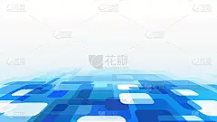 科技风系列蓝色科技-3D几何通用背景素材素材-花瓣网