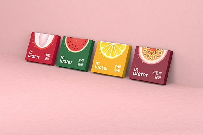 in water 泡腾片包装设计