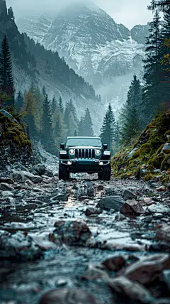 格林德瓦JEEP WRANGLER，壁纸插画装饰画 - 小红书