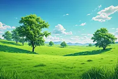 草丛自然风景摄影图