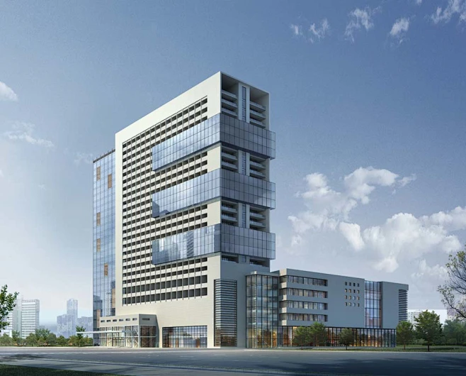 写字办公楼建筑透视效果