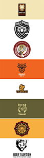 以老虎为主题元素的创意logo设计集锦，来源自黄蜂网http://woofeng.cn/