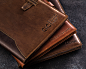 个性化皮革 padfolio 皮革组合封面皮革图像 1