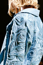 范思哲2014年春季#MFW 高级定制 面料二造  皮质 刺绣  绗缝图案