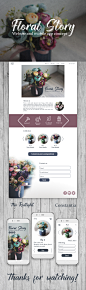 Floral Story - website and mobile app concept on Behance