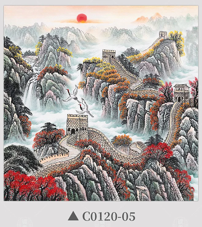 万里长城壁纸壁画办公室墙纸山水画背景墙自粘贴画定制8d立体墙布-tmall.com天猫图片_灵感图片素材-花瓣网
