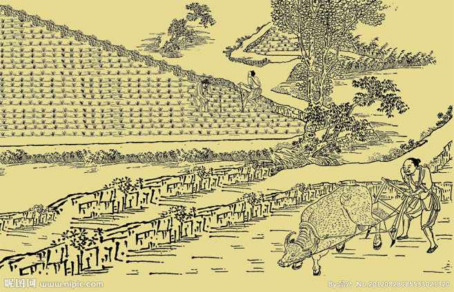古代农耕图合层