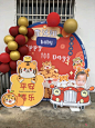 虎宝宝一周岁生日布置网红抓周场景百天气球装饰男女孩kt板背景墙-tmall.com天猫