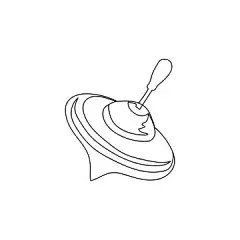 一笔画 | 图源免费EPS文件 |素描回旋玩具。连续的单线绘图