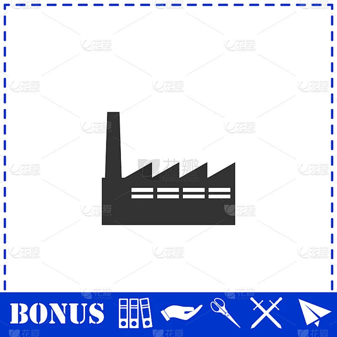 Factory icon flat素材-花瓣网
