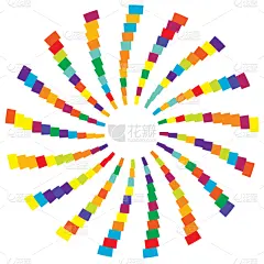 圆形,运动模糊,多色的,螺线,几何形状,多样,几何学,机会,弯曲,放射
