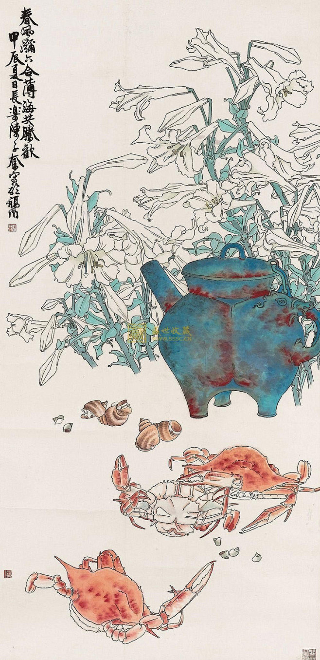 陈子奋花鸟画作品