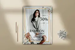 时装店促销宣传单海报商务广告推广设计psd素材模板下载 Fashion Flyer 20