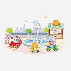 玩耍的动物矢量图高清素材 设计图片 免费下载 页面网页 平面电商 创意素材 png素材