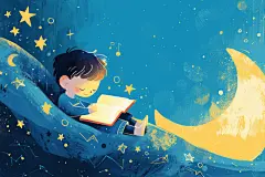 少儿阅读插画作品