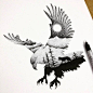 #tattoo##纹身##图案#Wilderness Scenes Illustrated within Striking Animal Silhouettes - My Modern Met: