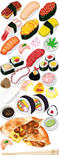 手绘和风日系日本料理寿司装饰小物网店装修美化png免抠图片素材-淘宝网