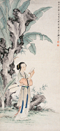 当代画家郑慕康人物绘画艺术作品
郑慕康（1901—1982年），名师元、师玄，号慕康，广东省潮阳人。幼年对美术、广告图案很有兴趣。1918年进入上海美专，以素描中的肖像画为主攻方向，师从冯超然，得明代曾鲸晕染法神髓，将西洋画的明暗法、透视法和传统工笔人物糅合为一；擅长人物画，兼工诗书