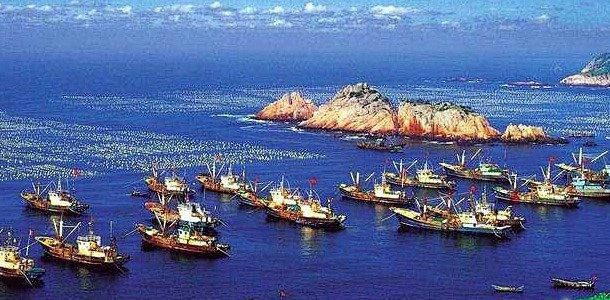 舟山群岛，渔船出海
