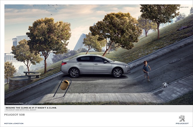巴西汽车创意海报设计Peugeot标致：...