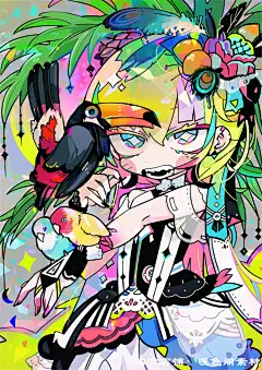 日本画师寺田てらQ版卡通原画插画壁纸CG图片素材 美术临摹资料-淘宝网