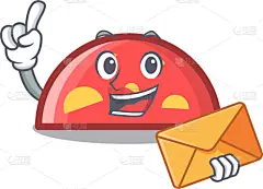 半圆形,性格,信封,动画片,时尚,儿童,邮政工作人员,形状,几何形状,圆形