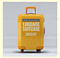大气行李箱设计样机贴图旅行箱行李箱品牌VI品牌提案包装设计素材-淘宝网